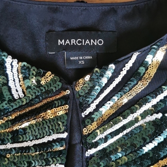 Marciano Dress Long Sleeve Sequined Mini XS - Picture 3 of 7